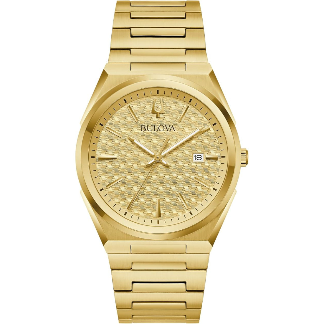 Bulova Classic Collection Men's Yellow Gold Bracelet Quartz Watch - 97B226