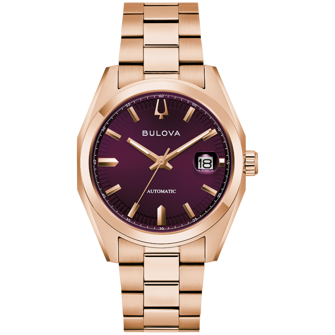 Bulova Surveyor Automatic Men's Rose Gold-tone Bracelet Automatic Watch - 97B234