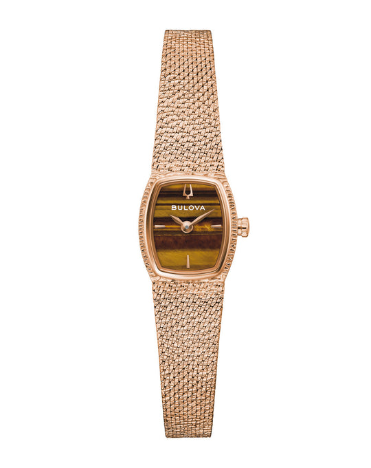 Bulova Goddess of Time Women's Rose Gold-tone Bracelet Quartz Watch - 97L185