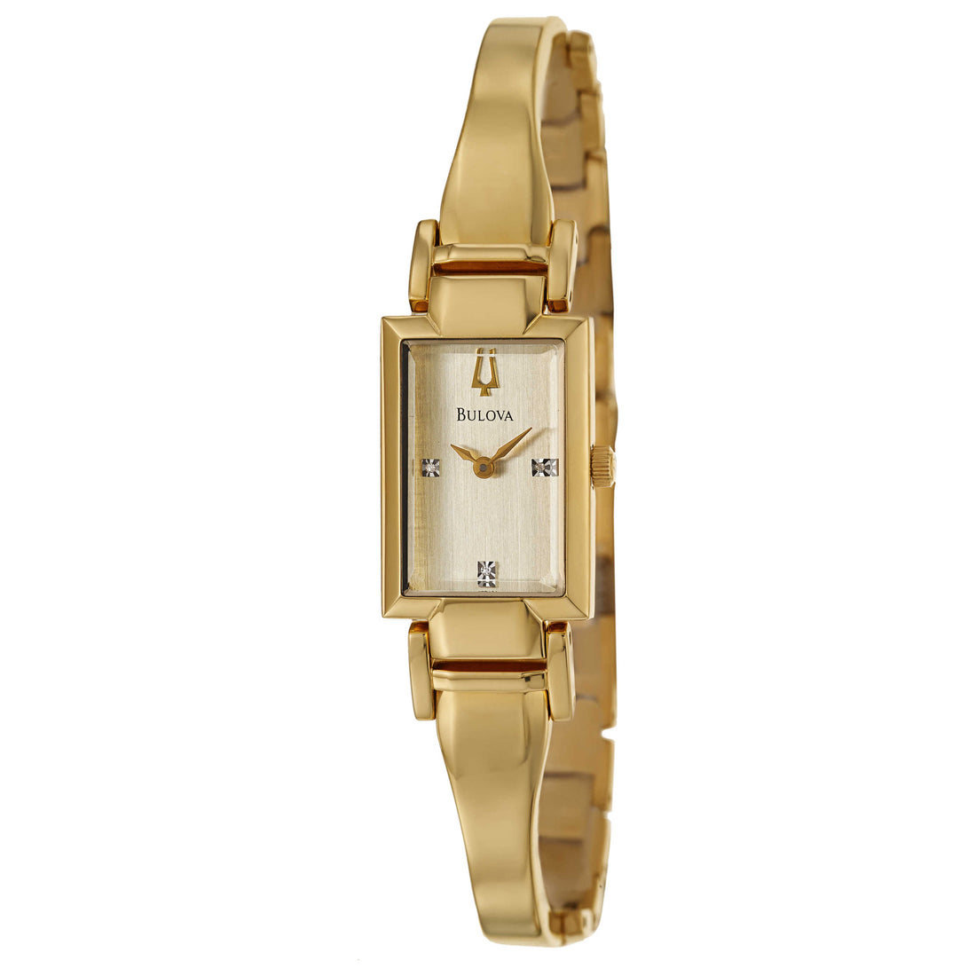 Bulova Diamonds Collection Women's Gold-tone Bracelet Quartz Watch - 97P104