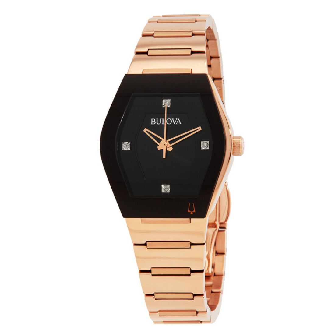 Bulova Gemini Women's Rose Gold-tone Bracelet Quartz Watch - 97P158