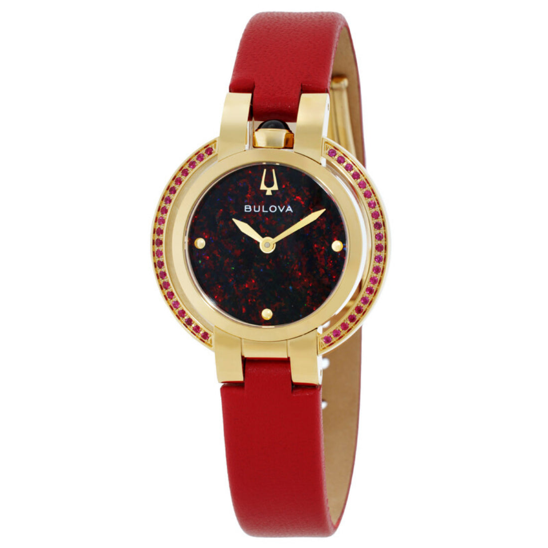 Bulova Rubaiyat Autumn Women's Red Strap Quartz Watch - 97R105