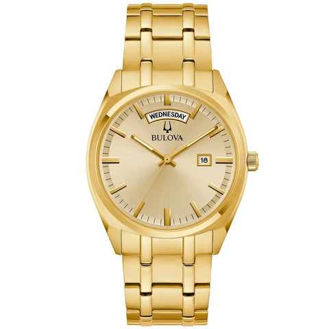 Bulova Classic Surveyor Men's Gold-tone Bracelet Quartz Watch - 97C115