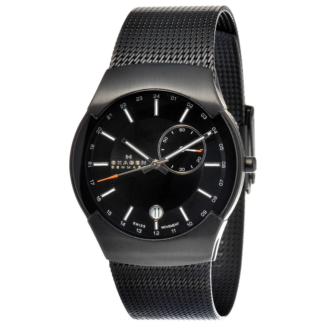 Skagen Black Label Men's Black Dial Steel Bracelet Quartz Watch 983XLBB