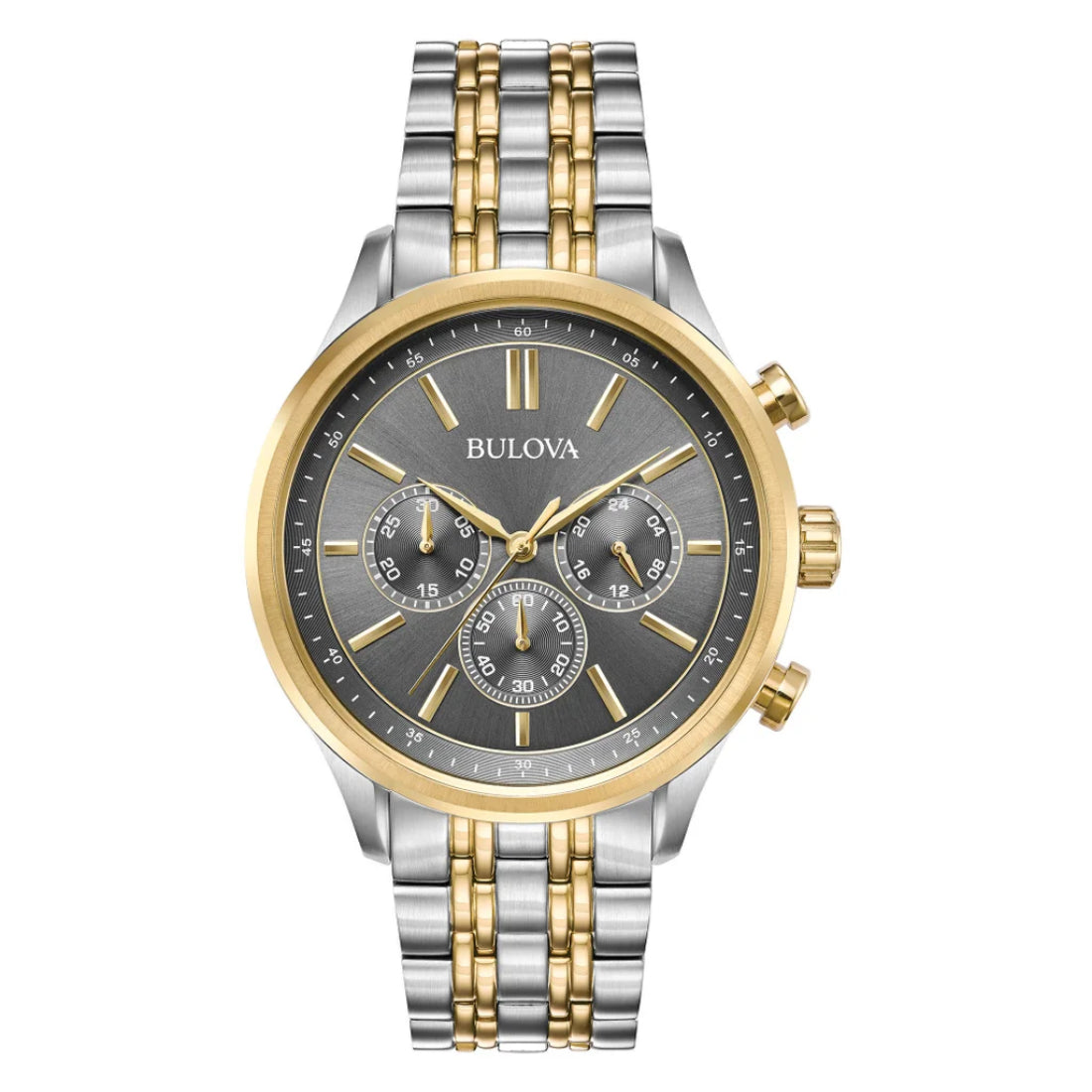 Bulova Classic Men's Two-tone/Silver and Gold Bracelet Quartz Watch - 98A215