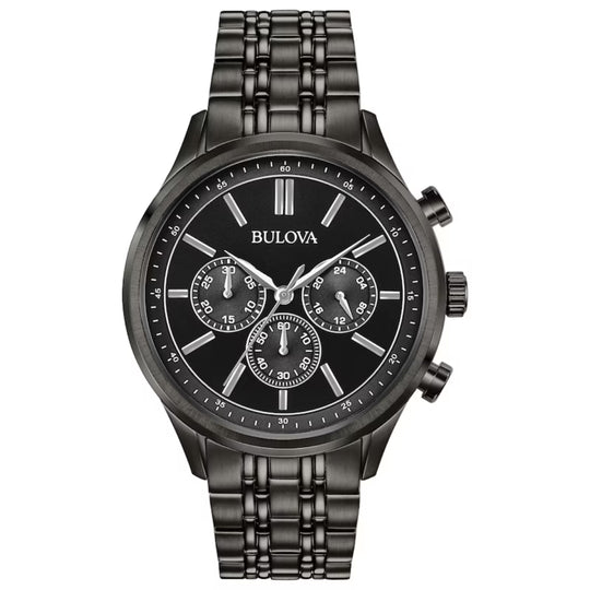 Bulova Classic Collection Men's Gunmetal Gray Bracelet Quartz Watch - 98A217