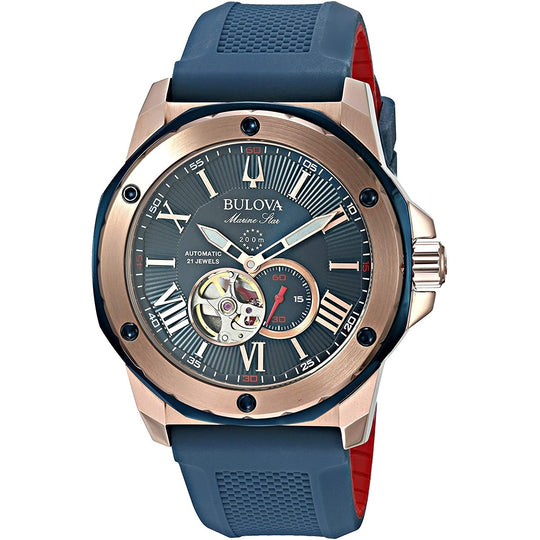 Bulova Men's 98A227 Blue Rubber Watch