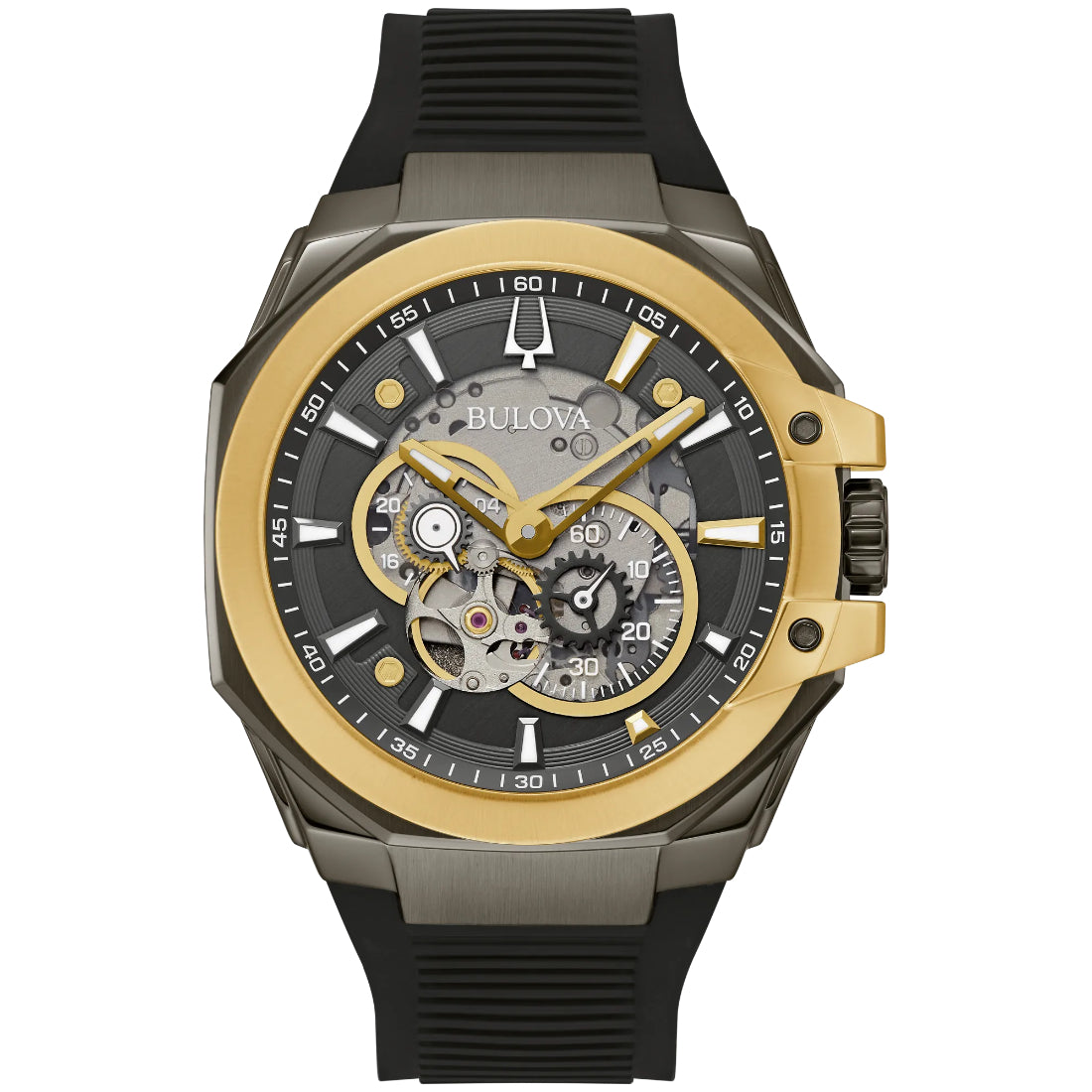 Bulova Maquina/Marc Anthony Collection Men's Gray Strap Automatic Watch - 98A310