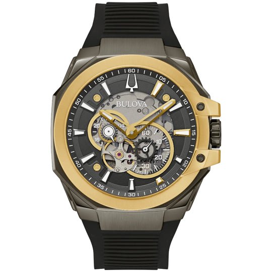 Bulova Maquina/Marc Anthony Collection Men's Gray Strap Automatic Watch - 98A310