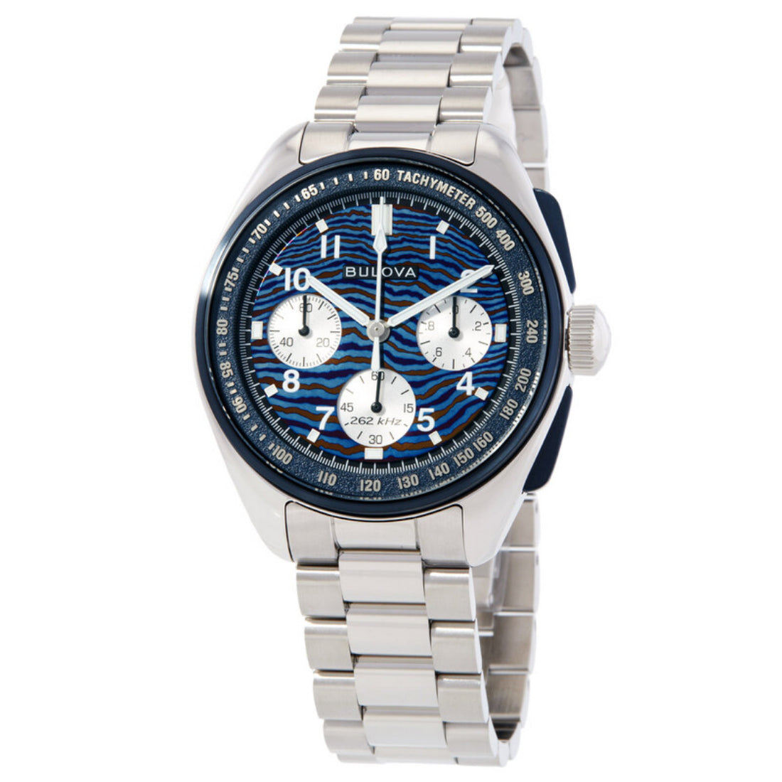 Bulova Lunar Pilot Men's Silver-tone Bracelet Quartz Watch - 98A329