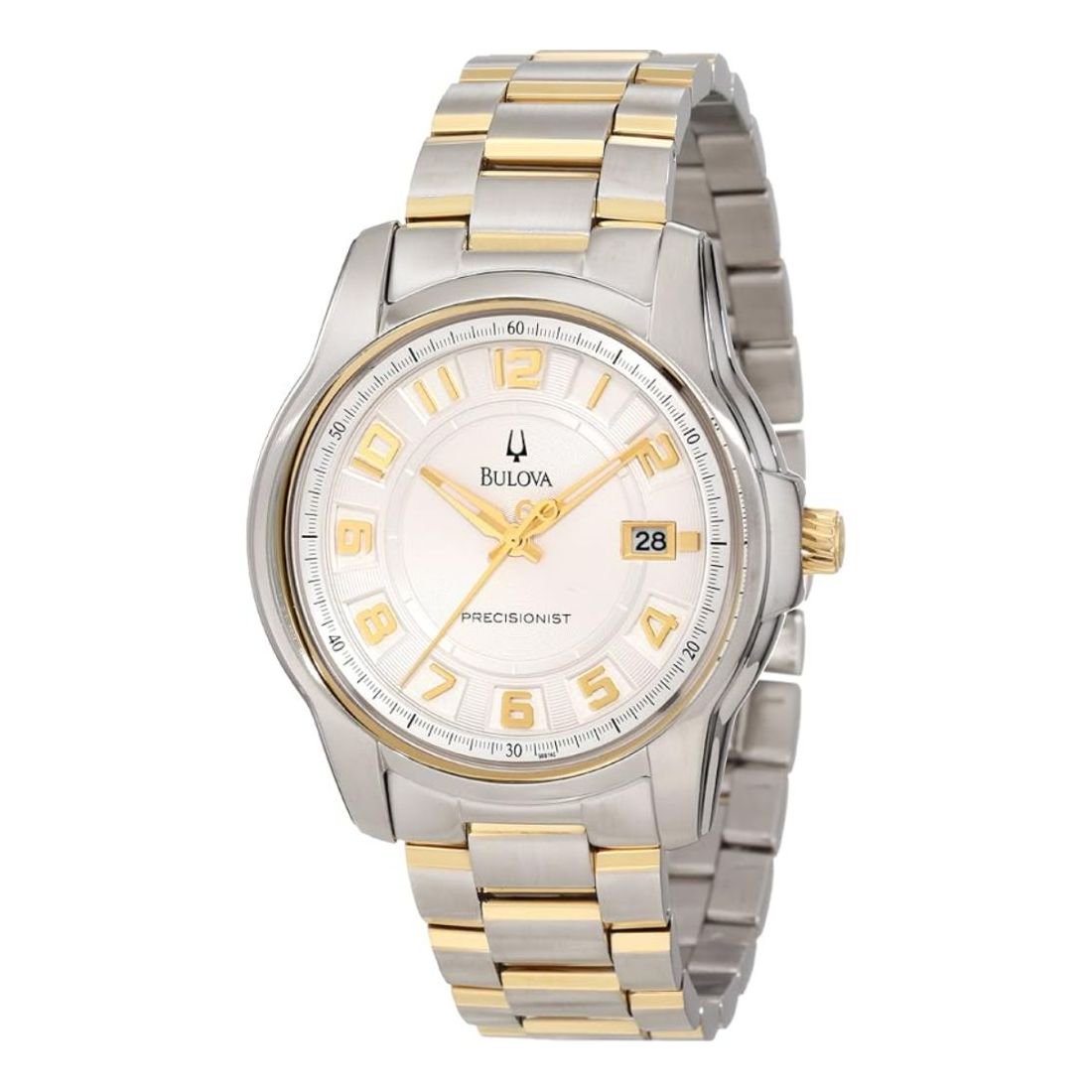 Bulova Precisionist Claremont Men's Two-tone/Silver and Gold Bracelet Quartz Watch - 98B140