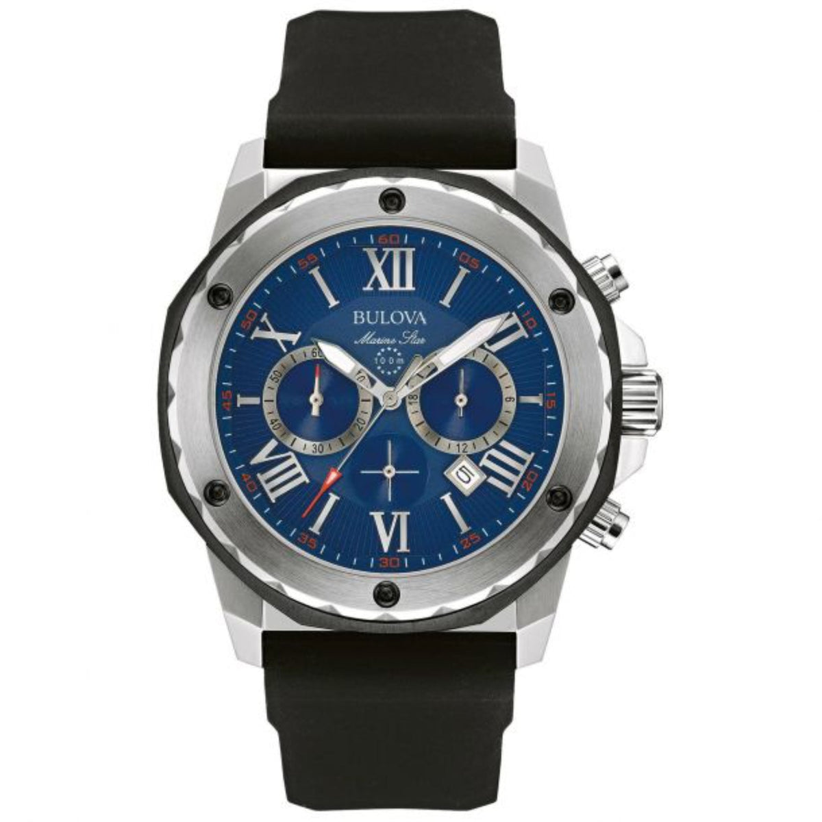 Bulova Men&#39;s 98B258 Black Rubber Watch