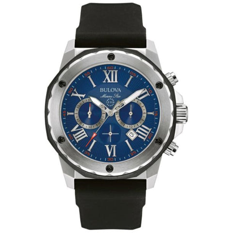 Bulova Men's 98B258 Black Rubber Watch