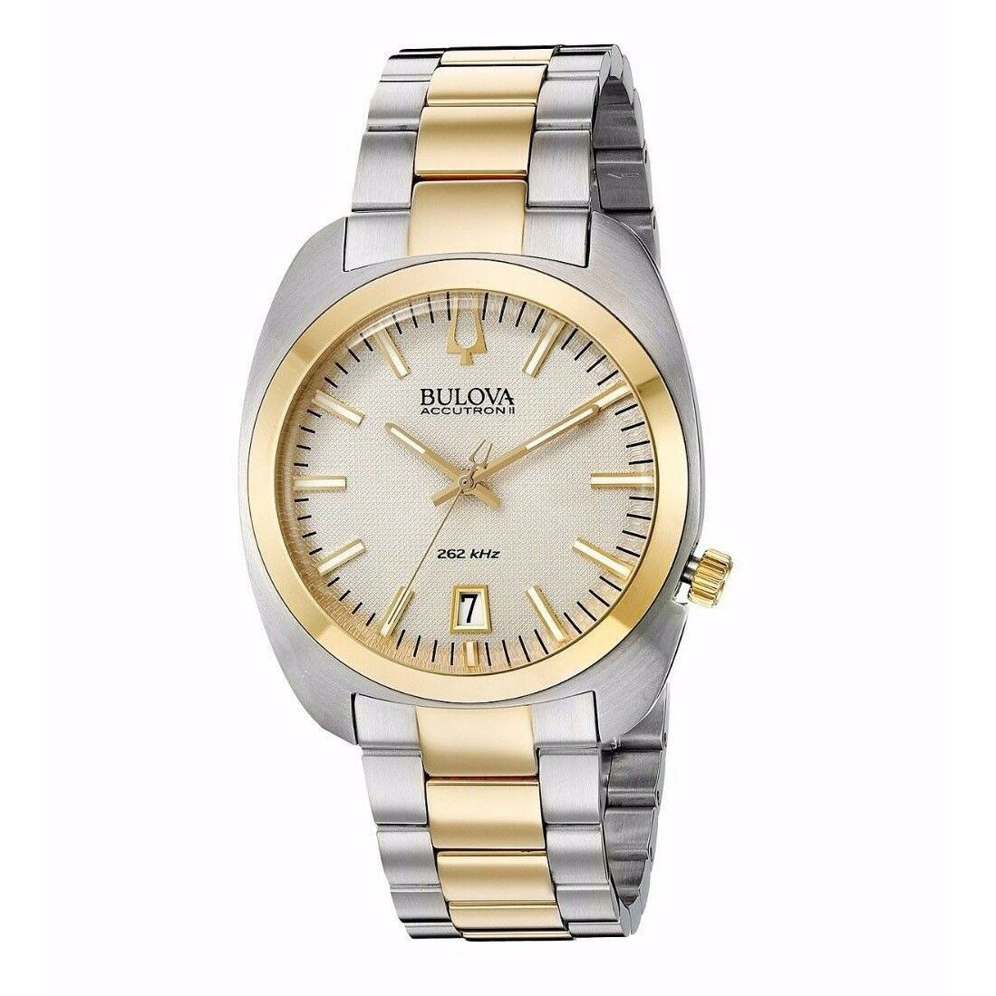 Bulova Accutron II Men's Two-tone/Silver and Gold Bracelet Quartz Watch - 98B272