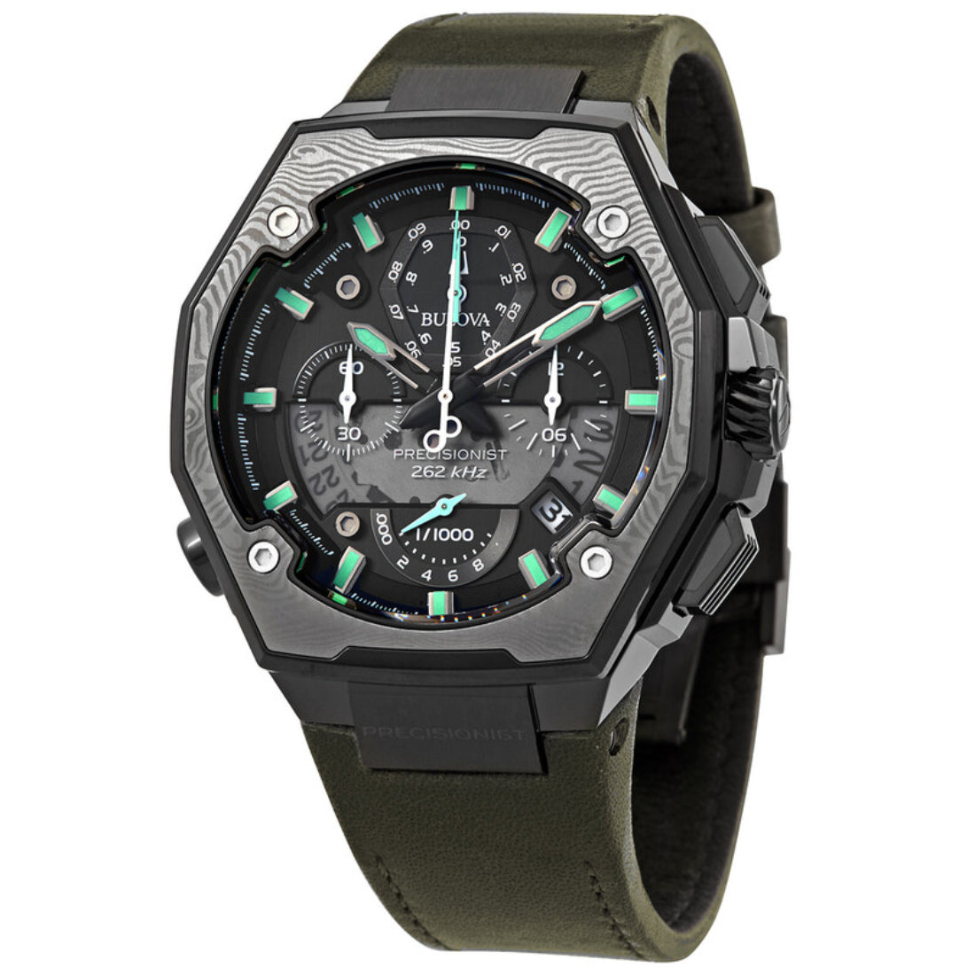 Bulova Series X Special Edition Men's Green Strap Quartz Watch - 98B355