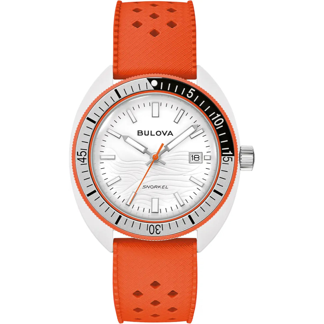 Bulova Snorkel "Clownfish" Men's Orange Strap Quartz Watch - 98B448