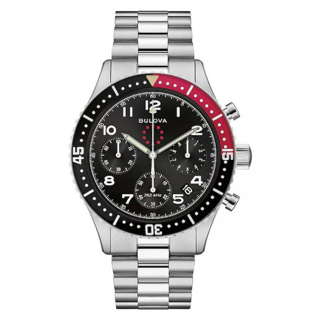 Bulova Marine Star Heritage Men's Silver-tone Bracelet Quartz Watch - 98B451