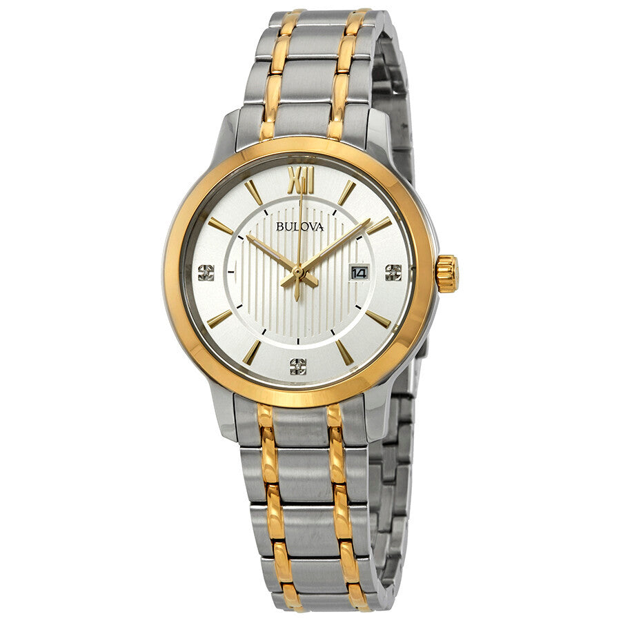 Bulova Classic Collection Women's Two-tone/Silver and Gold tone Bracelet Quartz Watch - 98P175