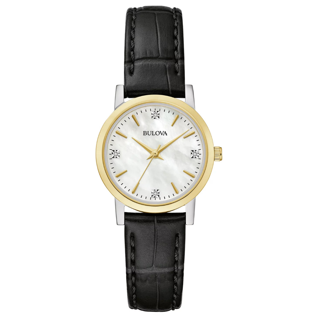 Bulova Classic Women's Black Strap Quartz Watch - 98P225