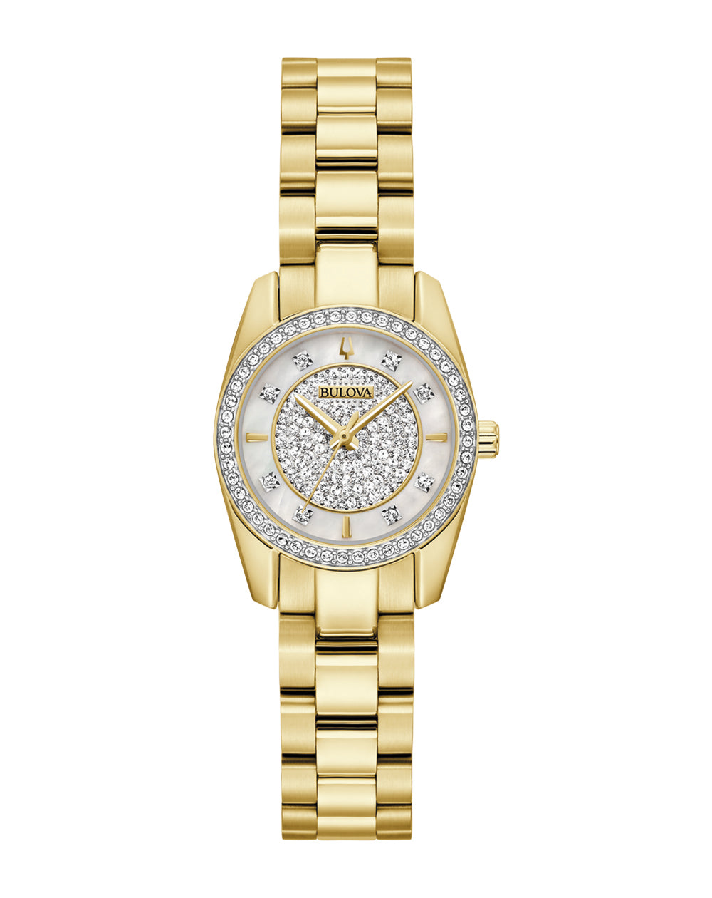 Bulova Crystal Collection Women's Gold-tone Bracelet Quartz Watch - 98X137