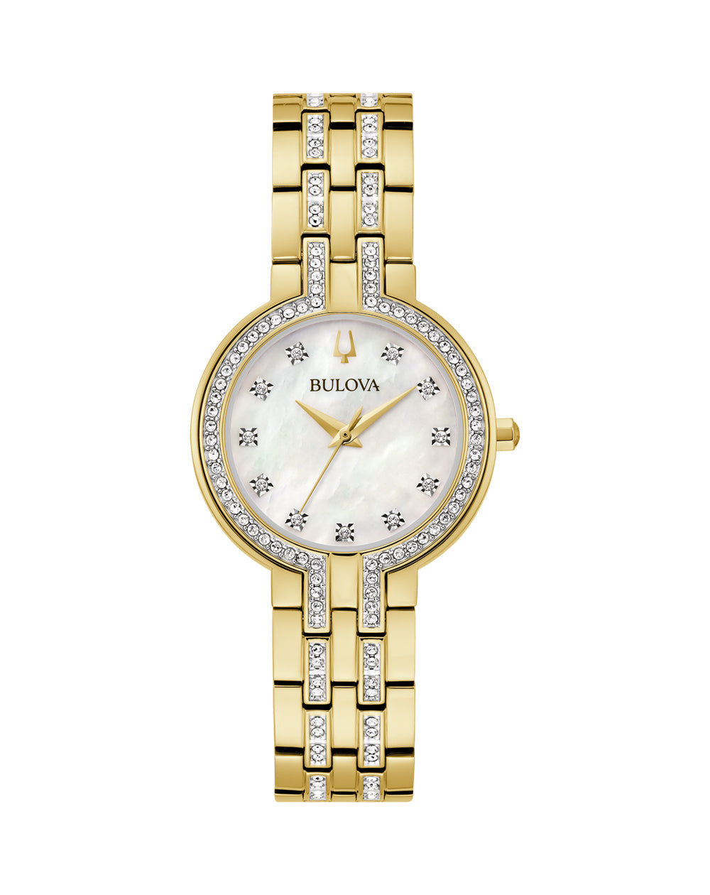 Bulova Crystal Collection Women's Gold-tone Bracelet Quartz Watch - 98X138