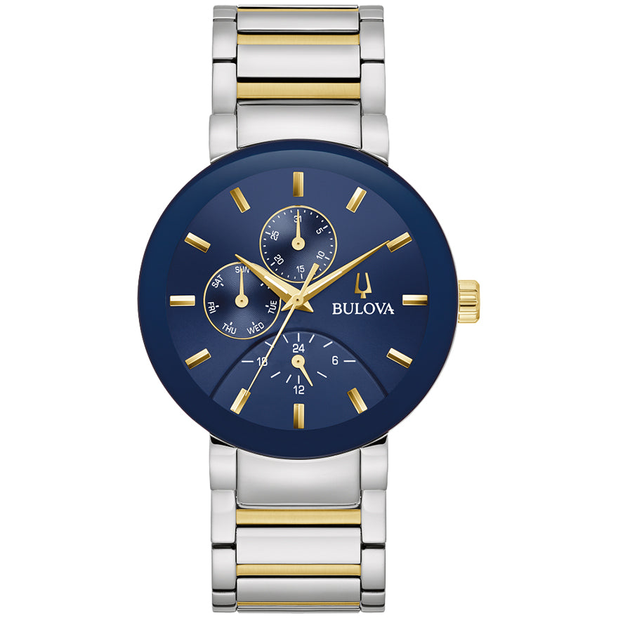 Bulova Futuro Men's Two-tone/Silver and Gold tone Bracelet Quartz Watch - 98C148