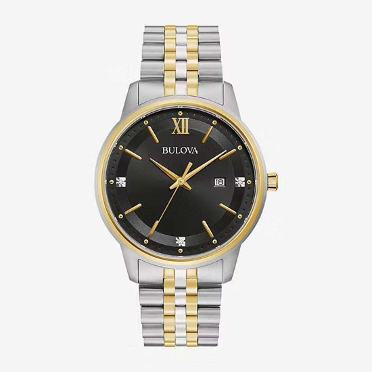 Bulova Men&#39;s 98x125 Two Tone ( Silver-tone and Gold-tone) Stainless Steel Watch