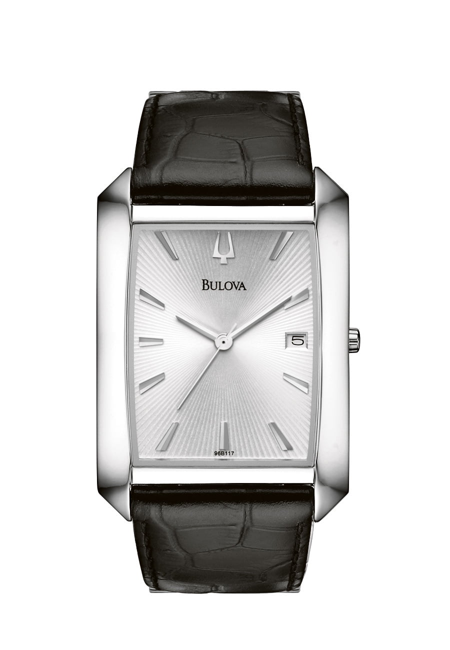 Bulova Classic Collection Men's Black Strap Quartz Watch - 96B117