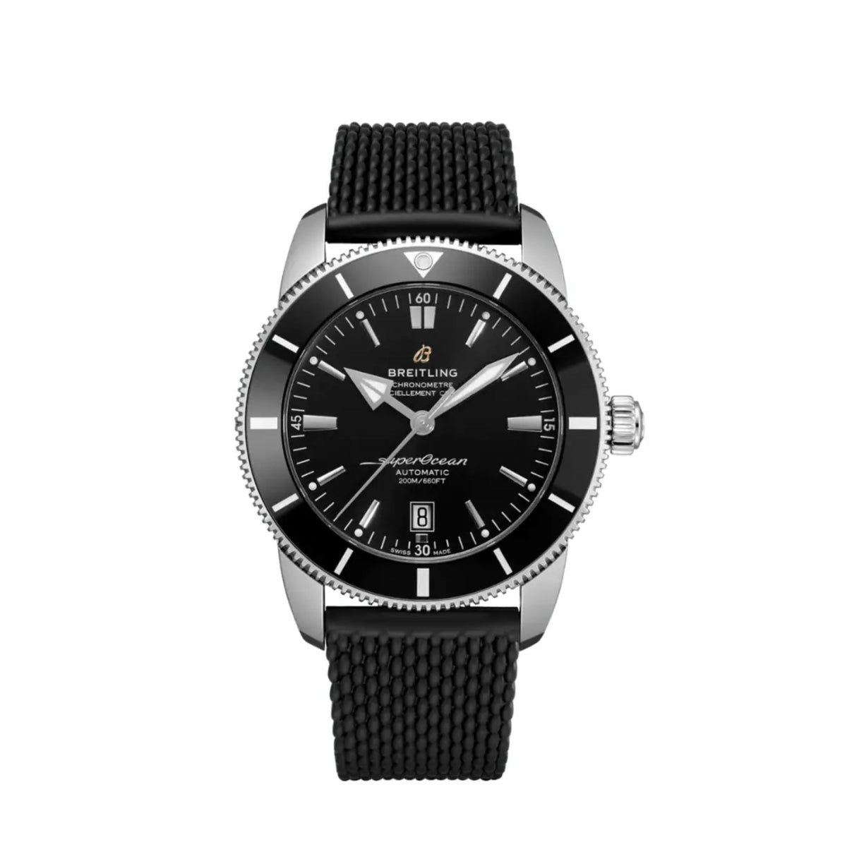 Breitling Men's AB2020121B1S1 Black Rubber Watch