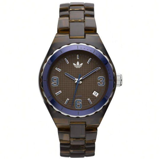 Adidas Mini Cambridge Unisex Brown with Blue Accents Bracelet Quartz Watch - ADH2549