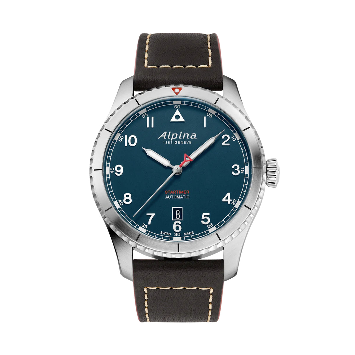 Alpina Startimer Pilot Automatic Men's Brown Strap Automatic Watch - AL-525NW4S26