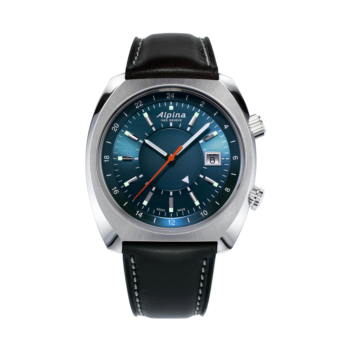 Alpina Startimer Pilot Heritage Men's Dark Brown or Black Strap Automatic Watch - AL-555N4H6