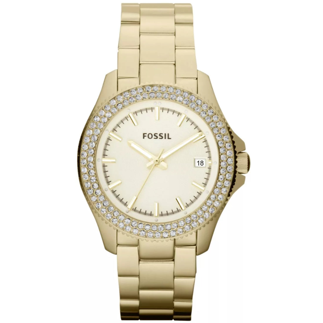 Fossil Retro Traveler Women's Gold Bracelet Quartz Watch - AM4453
