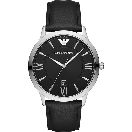 Emporio Armani Classic Men's Black Strap Quartz Watch - AR11210