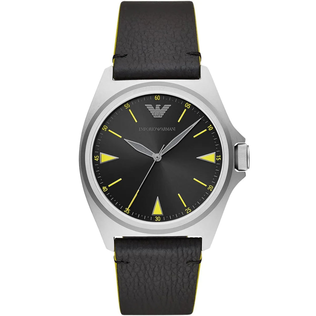 Emporio Armani Nicola Men's Black Strap Quartz Watch - AR11330