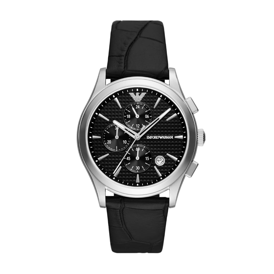 Emporio Armani Paolo Men's Black Strap Quartz Watch - AR11530