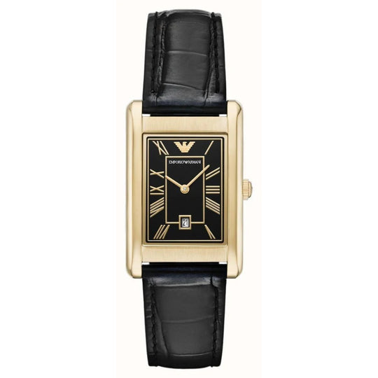 Armani Gino Men's Black Strap Quartz Watch - AR11666