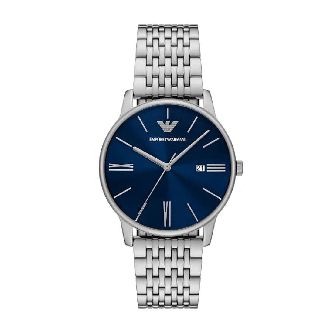 Emporio Armani Minimalist Men's Silver Bracelet Quartz Watch - AR11674
