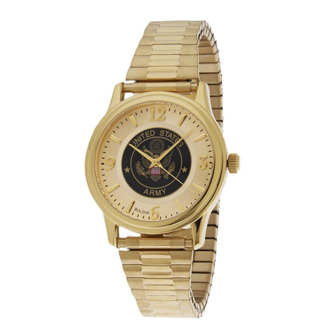 Bulova United States Army Military Collection Men's Gold Bracelet Quartz Watch - ARM500F