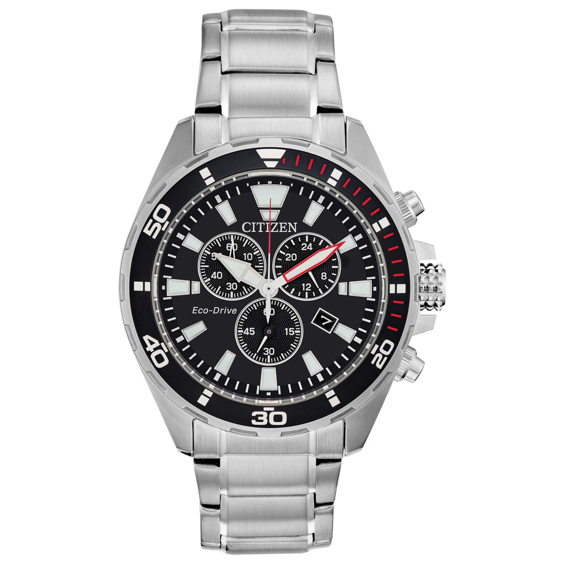 Citizen Brycen Collection Men's Silver-tone Bracelet Quartz Watch - AT2438-53E