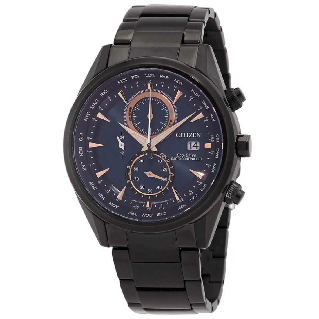 Citizen Sport Luxury Collection Men's Black Bracelet Quartz Watch - AT8265-57L