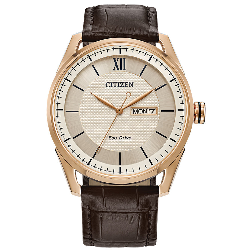 Citizen Classic Collection Men's Brown Strap Quartz Watch - AW0082-01A