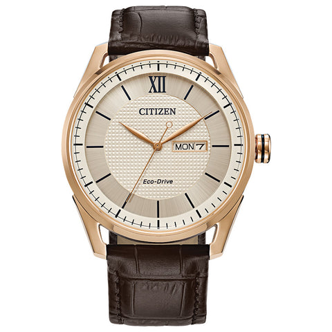 Citizen Classic Collection Men's Brown Strap Quartz Watch - AW0082-01A