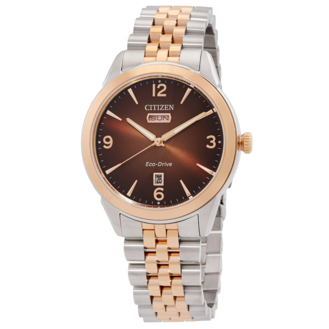 Citizen Rolan Men's Two-tone/Silver and Rose Gold-tone Bracelet Quartz Watch - AW0156-57X