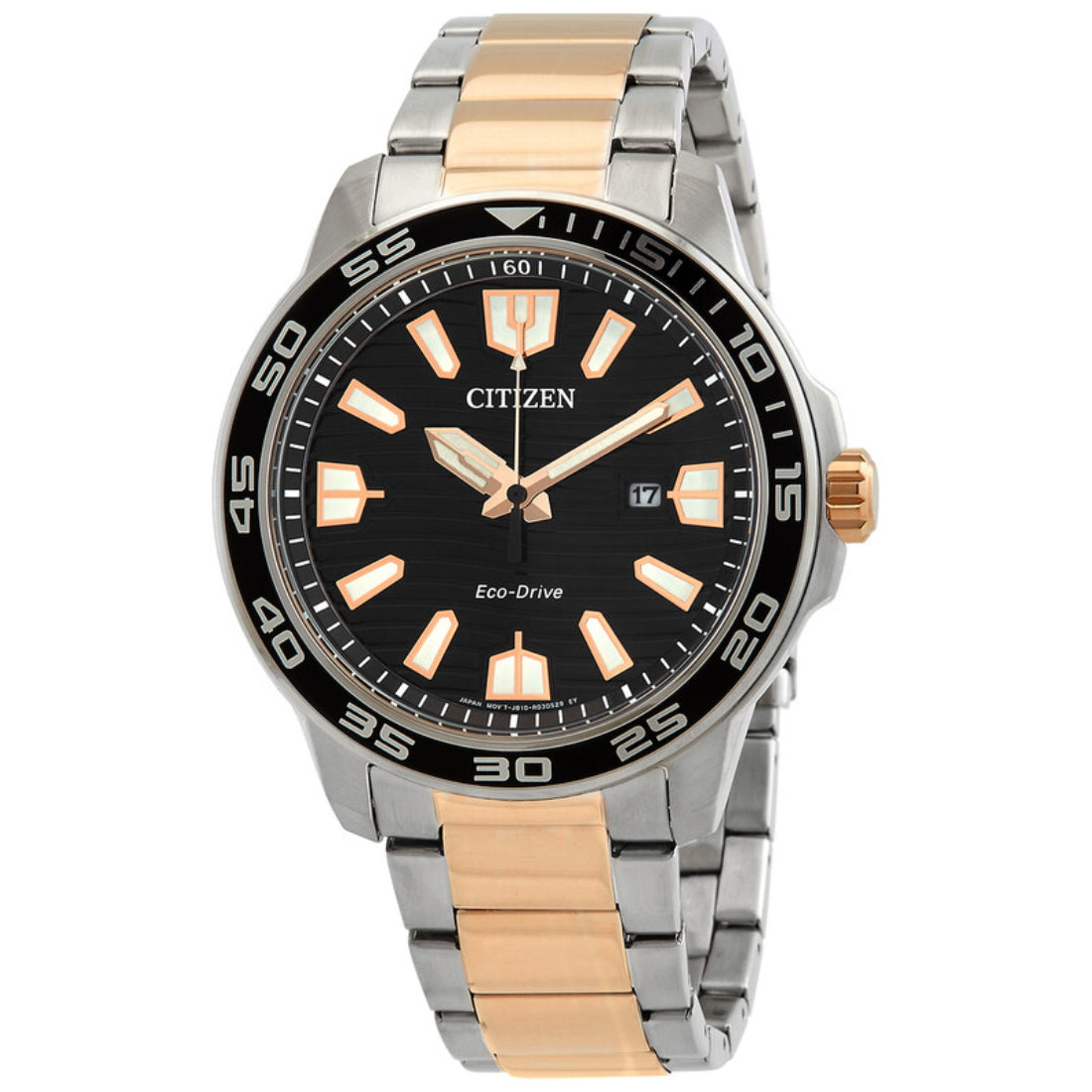 Citizen Eco-Drive Marine Sport Men's Two-tone/Silver and Rose Gold-tone Bracelet Quartz Watch - AW1524-84E