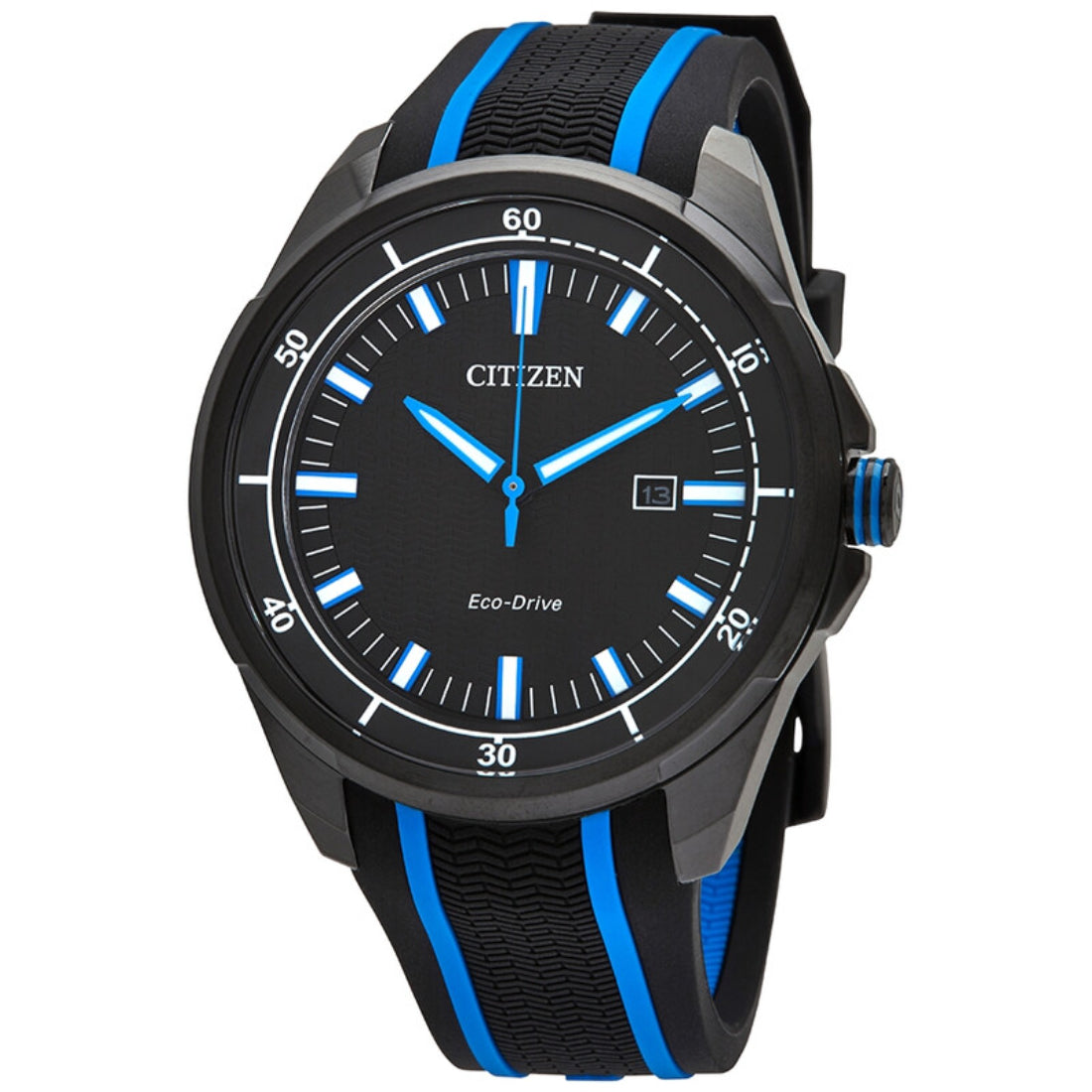 Citizen Drive AR Collection Men's Black and Blue Strap Quartz Watch - AW1605-09E