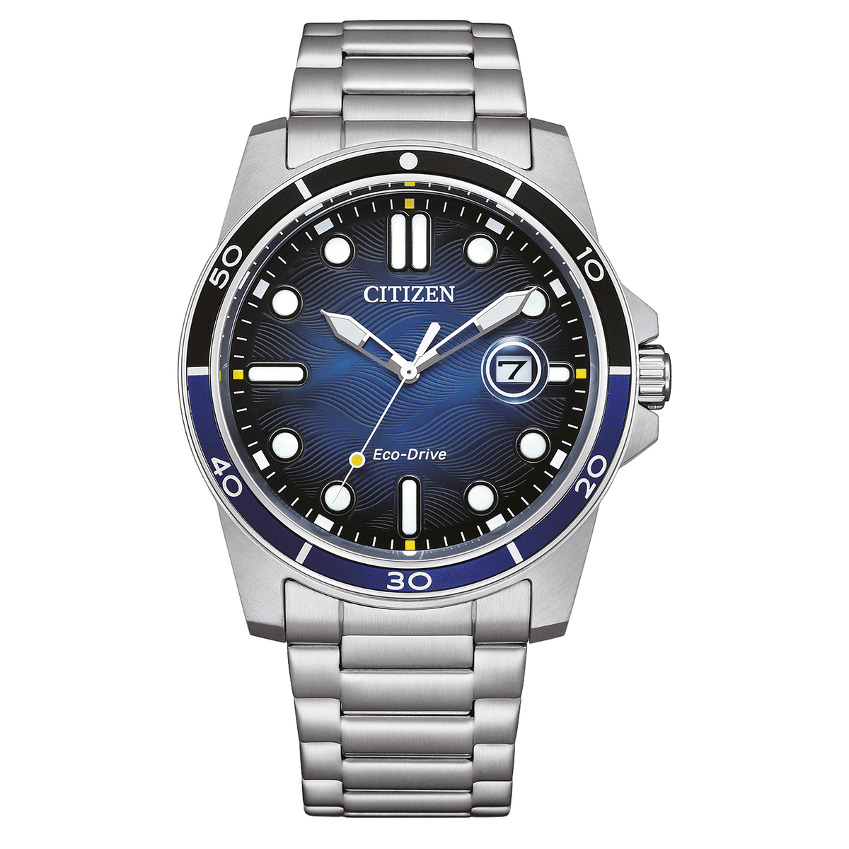 Citizen Marine 1810 Men's Silver Bracelet Quartz Watch - AW1810-85L