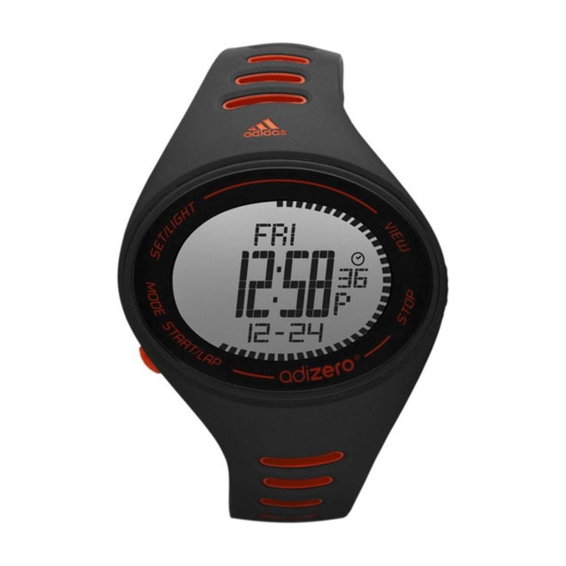 Adidas Adizero Unisex Black with Red accents Strap Quartz Watch - ADP3505