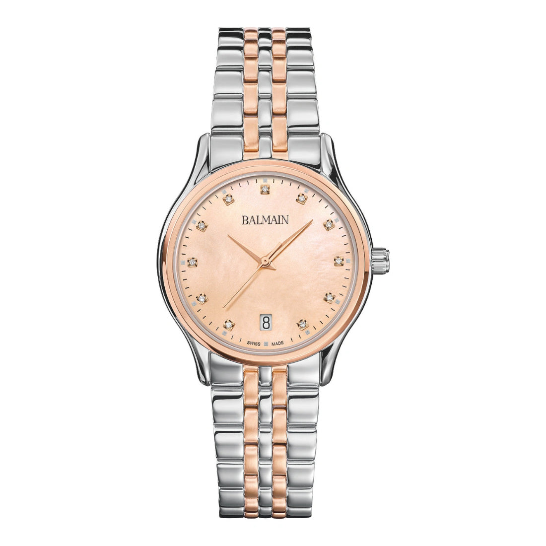 Balmain Beleganza Women's Silver and Rose Gold Bracelet Quartz Watch - B83583346