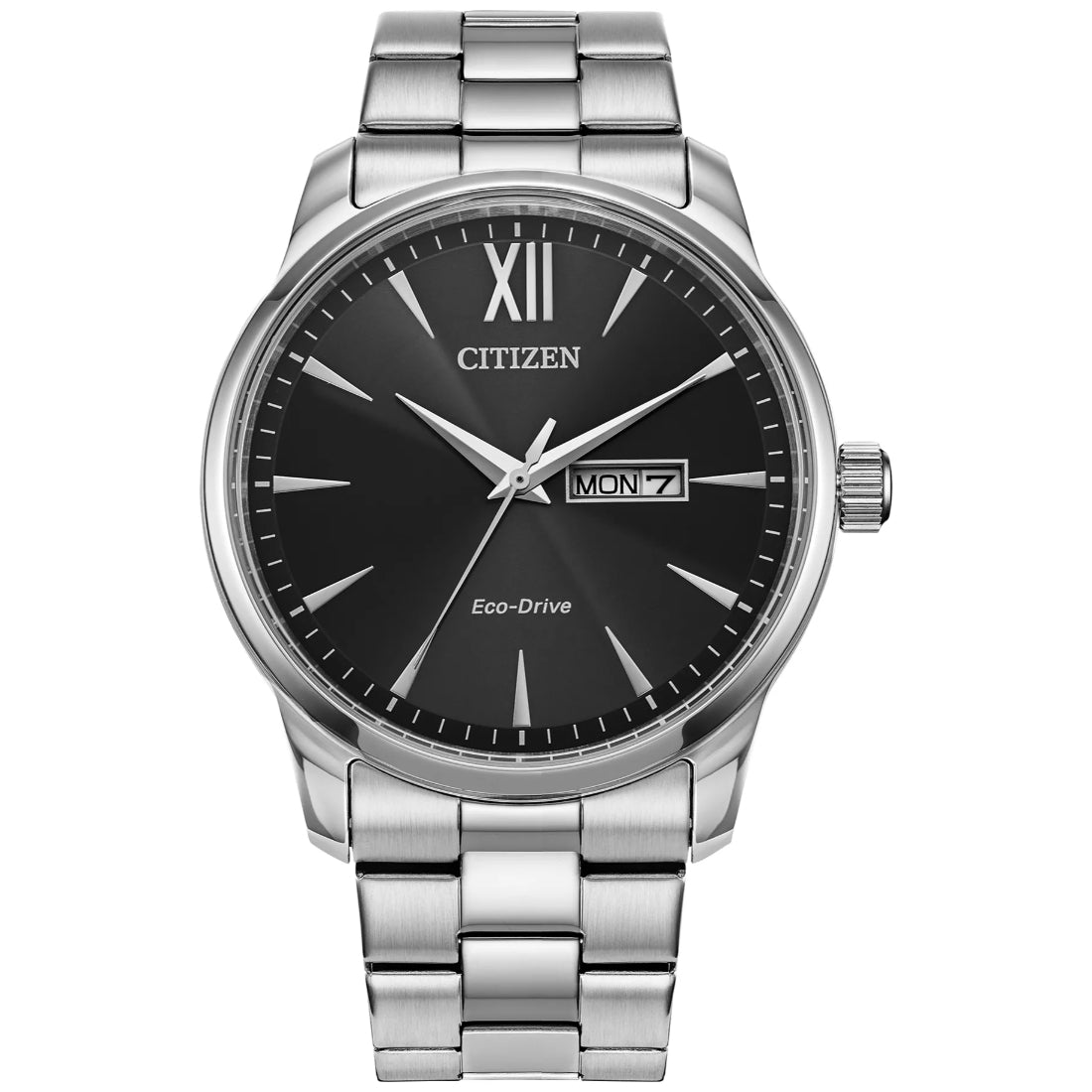Citizen Eco-Drive Caliber Men's Silver Bracelet Quartz Watch - BM8551-54E